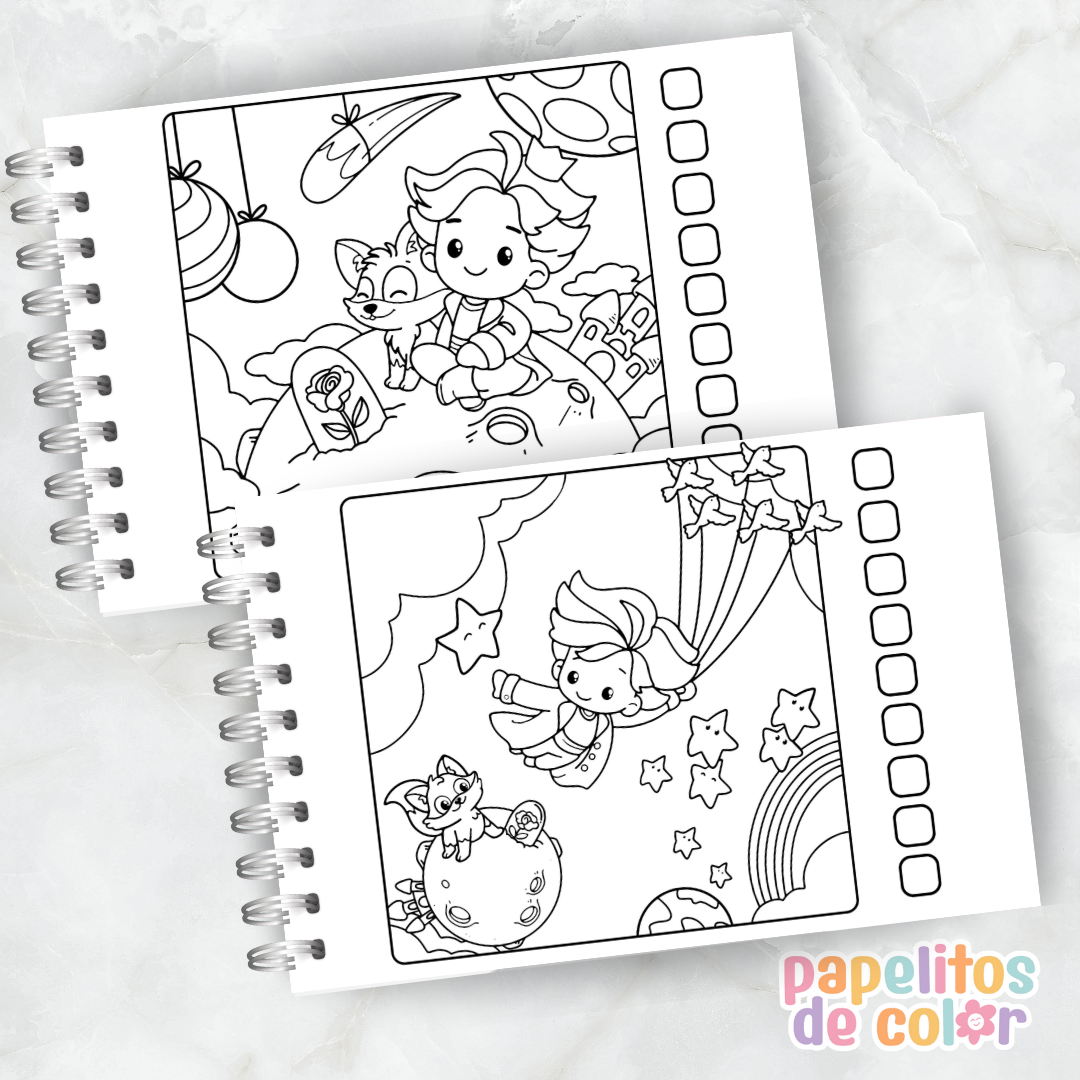 📘 Libro para Pintar – El Principito🌙
