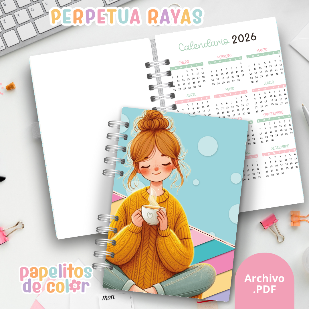 📒✨ Agenda Perpetua Rayas  ✨📒