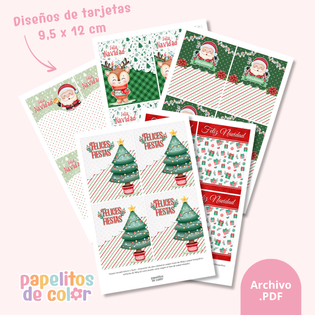 🎁 Pack de Tarjetas y Envoltorios Navideños