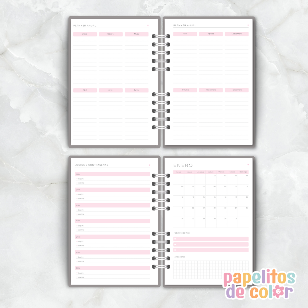Agenda Semanal 2026 Delicada ✨
