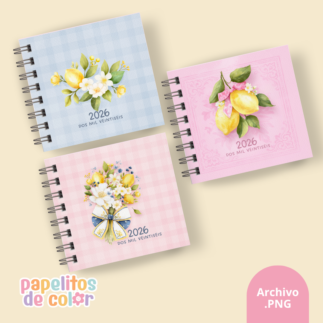 Pack 15 Portadas Agendas – Lemon