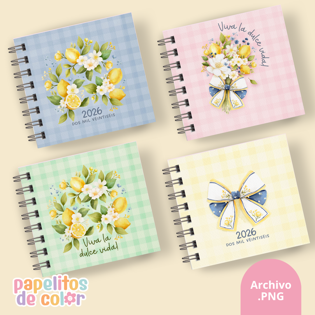 Pack 15 Portadas Agendas – Lemon