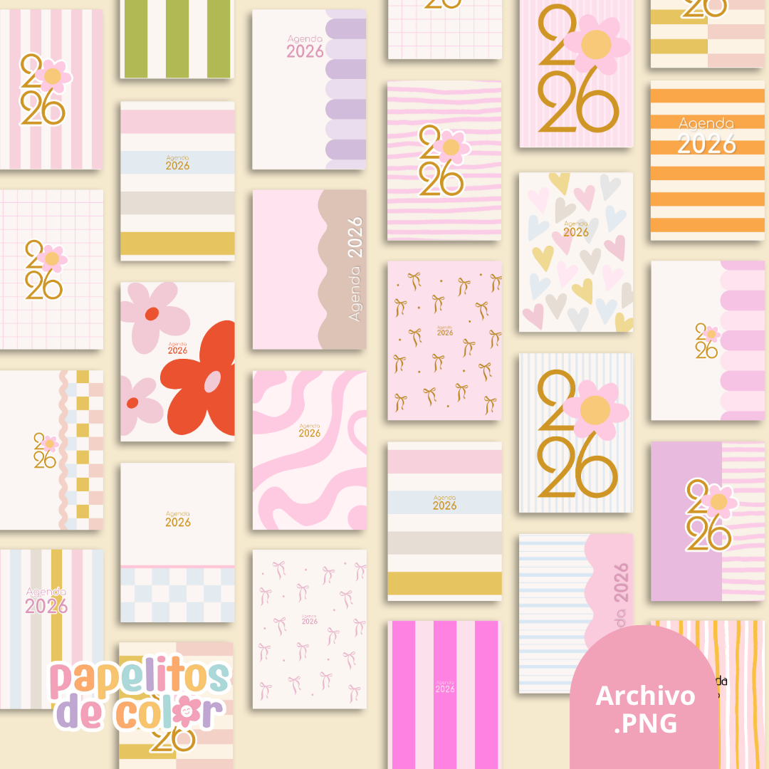 Pack 25 Portadas Agendas - Kit 3
