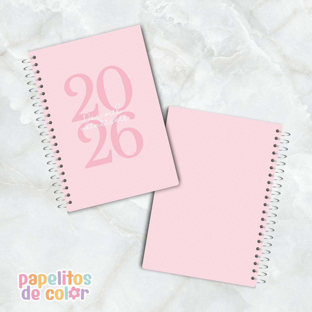 Agenda Semanal 2026 Delicada ✨