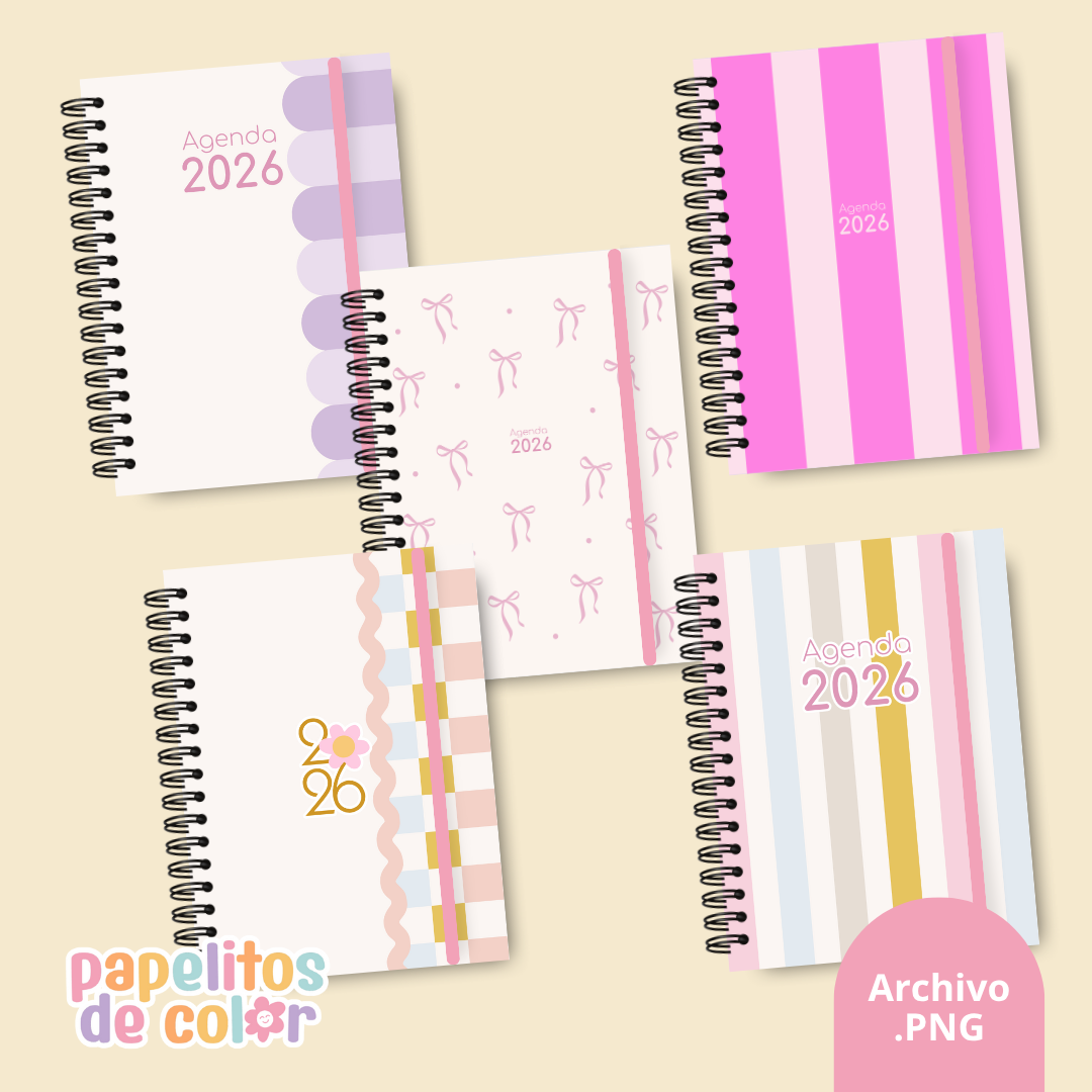 Pack 25 Portadas Agendas - Kit 3