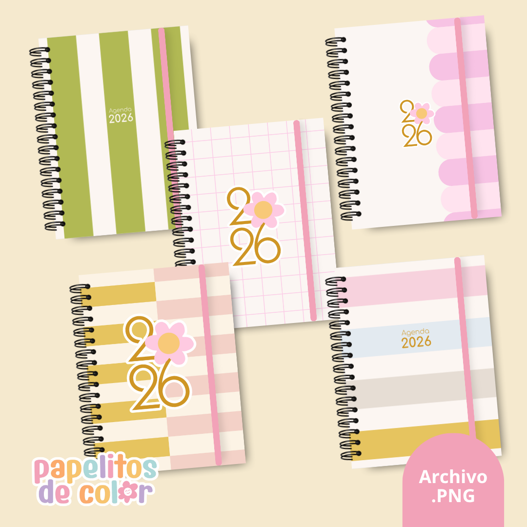 Pack 25 Portadas Agendas - Kit 3