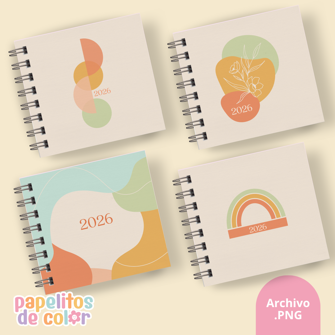 Pack 15 Portadas Agendas  – Estilo Boho