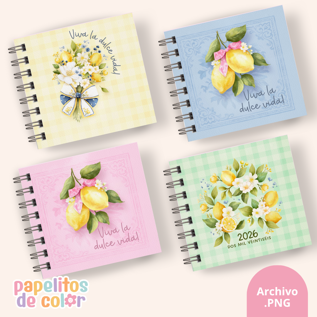 Pack 15 Portadas Agendas – Lemon