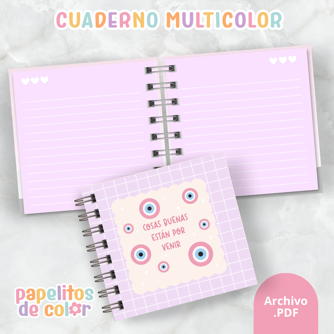 🎨 Cuaderno Multicolor 15×15 cm