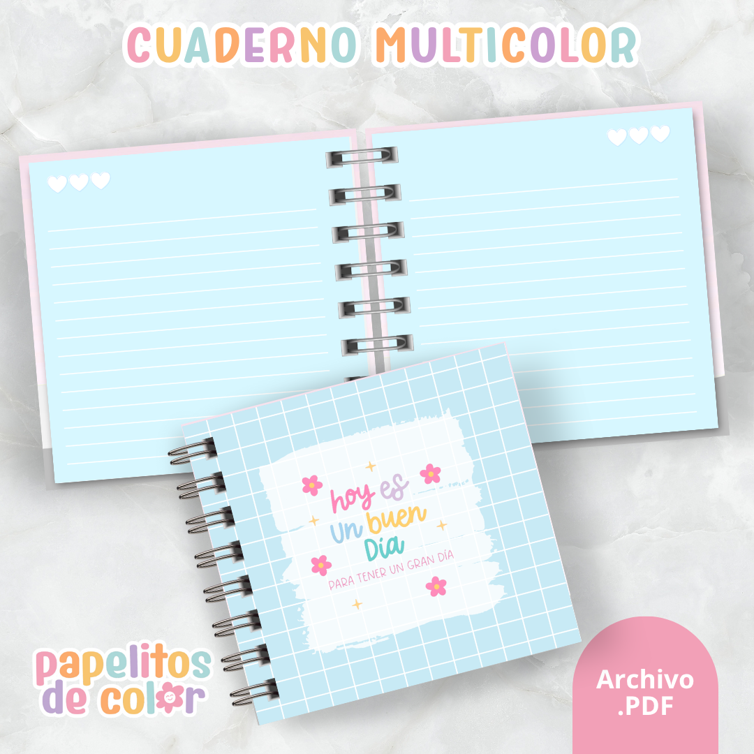 🎨 Cuaderno Multicolor 15×15 cm