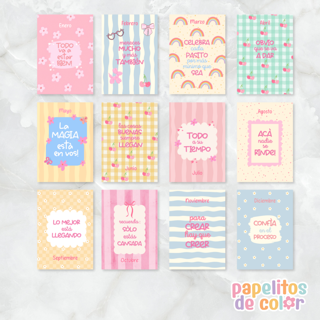 📅 Pack 2 – Portadas Mensuales para Agendas ✨