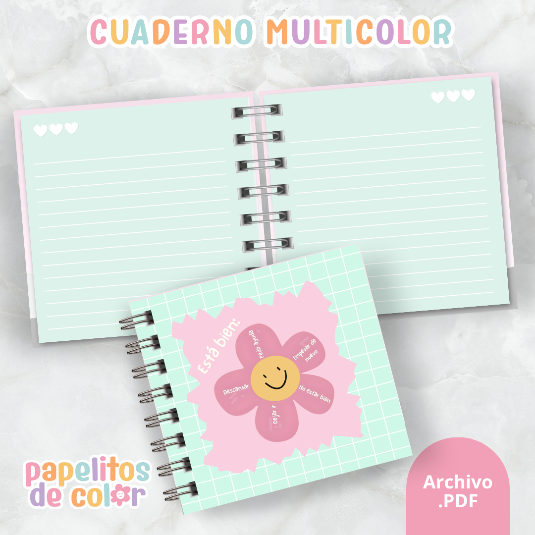 🎨 Cuaderno Multicolor 15×15 cm