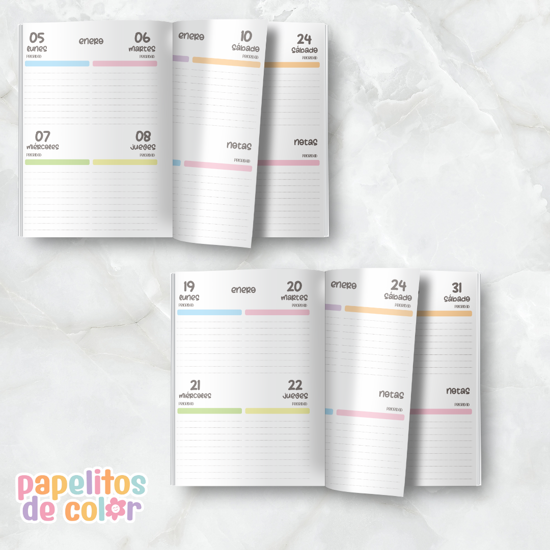 💫Agenda Charletas - Estilo Folleto 🗓️