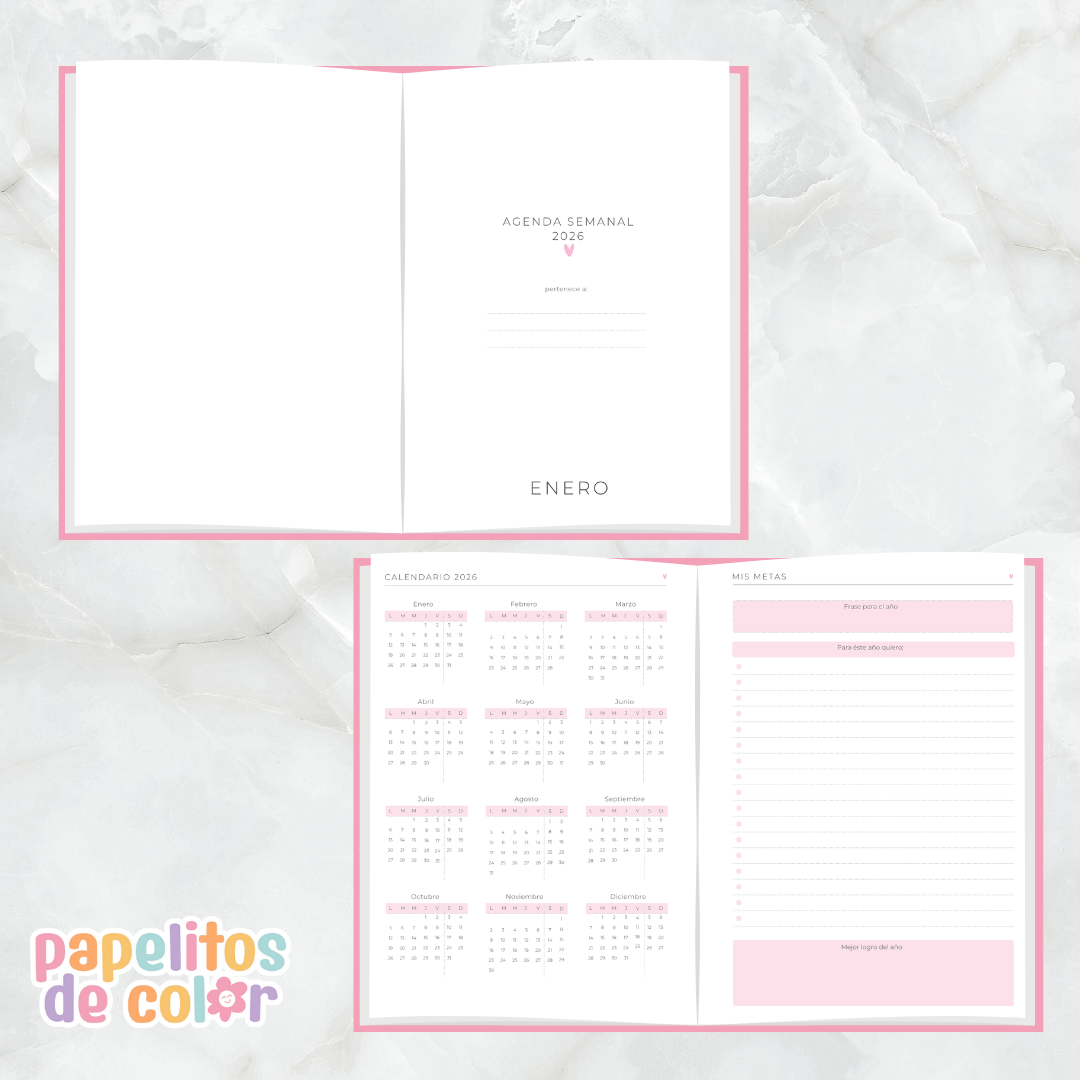 🌷 Agenda Delicada - Estilo Folleto
