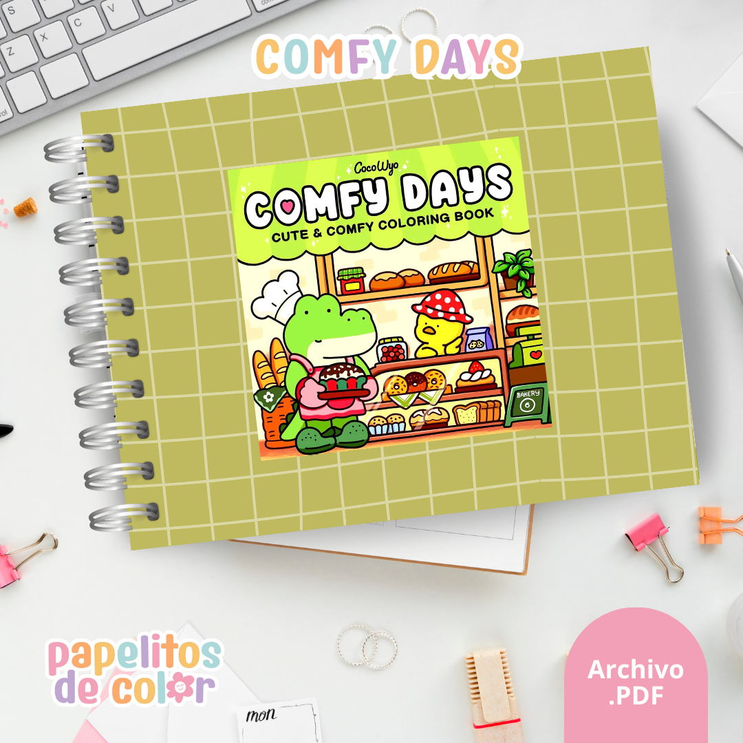 ☕Libro para Pintar - Comfy Days 🐻