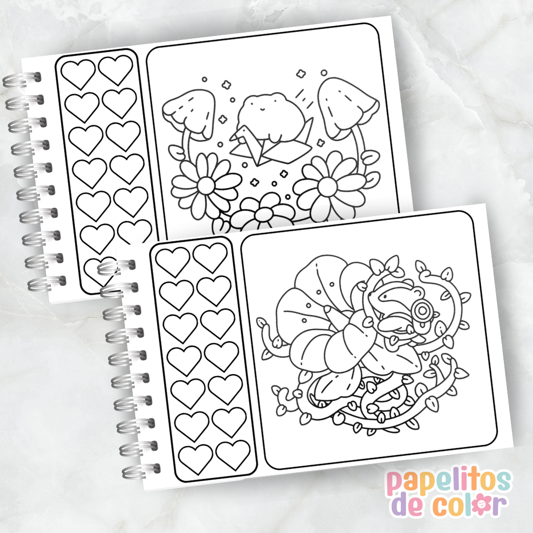 🌸 Libro para Pintar -  Blooming Flowers 🦊
