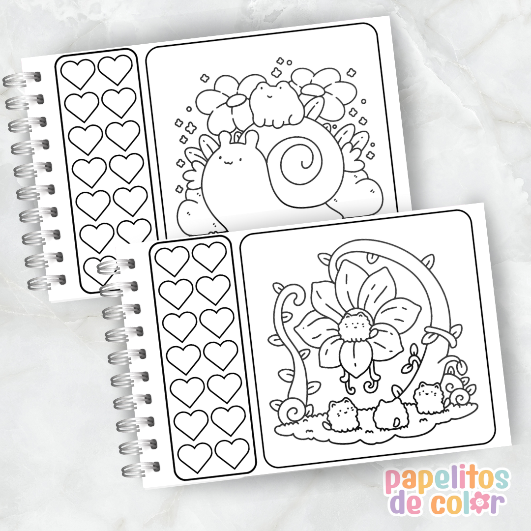 🌸 Libro para Pintar -  Blooming Flowers 🦊