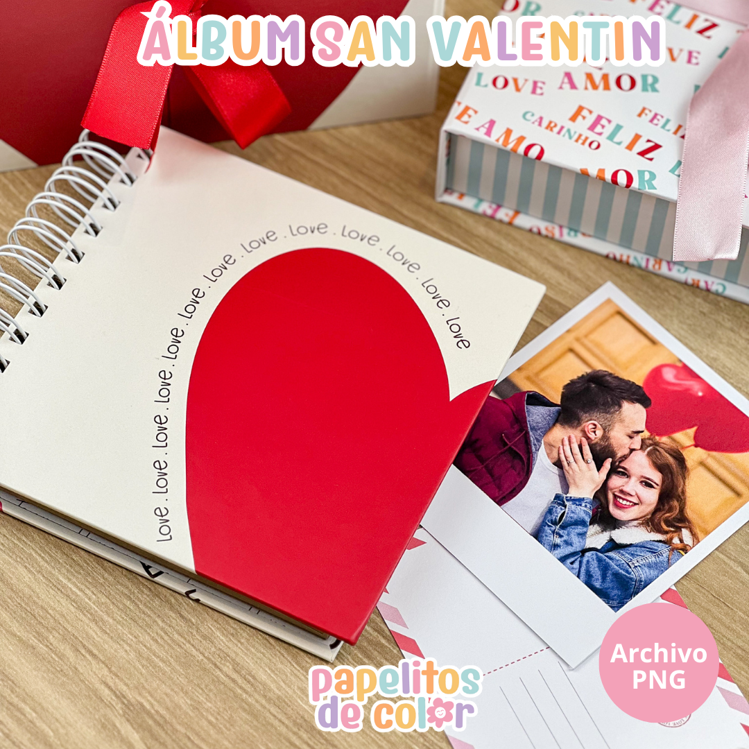 💕📸 Álbum para Polaroids – San Valentín