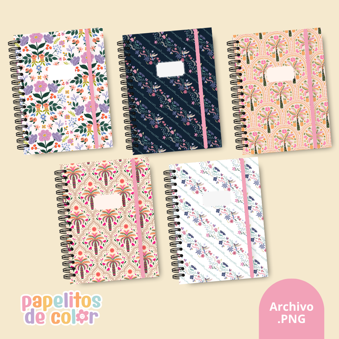 🌷Pack 29 Portadas Agendas – Kit 20✨