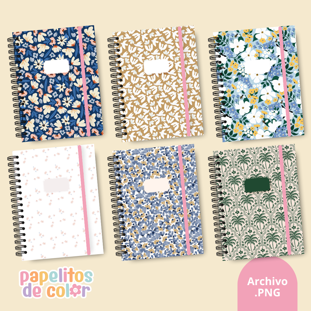🌷Pack 29 Portadas Agendas – Kit 20✨