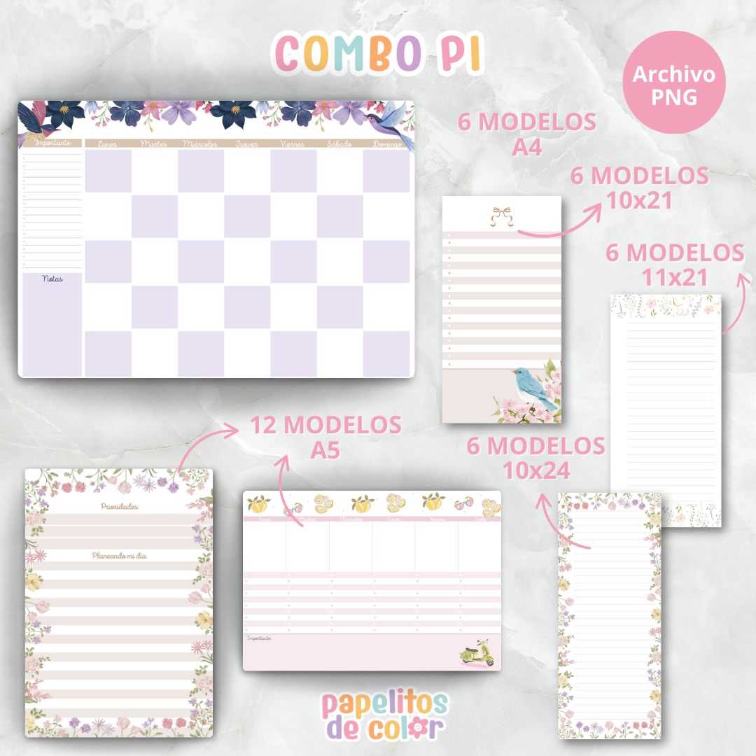 💕 Combo PI – Papelería Delicada ✨