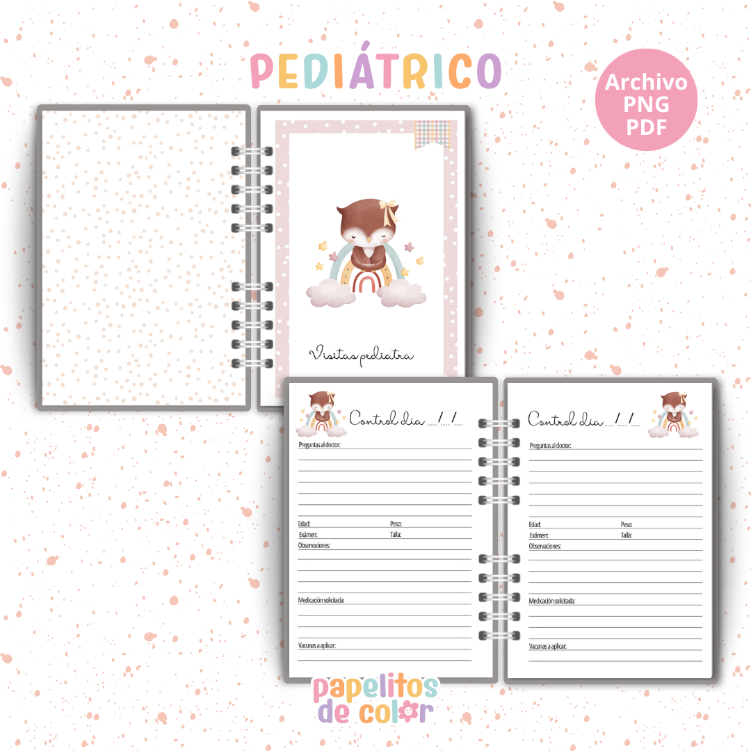 🦉 Cuaderno Pediátrico - Buhita 💕
