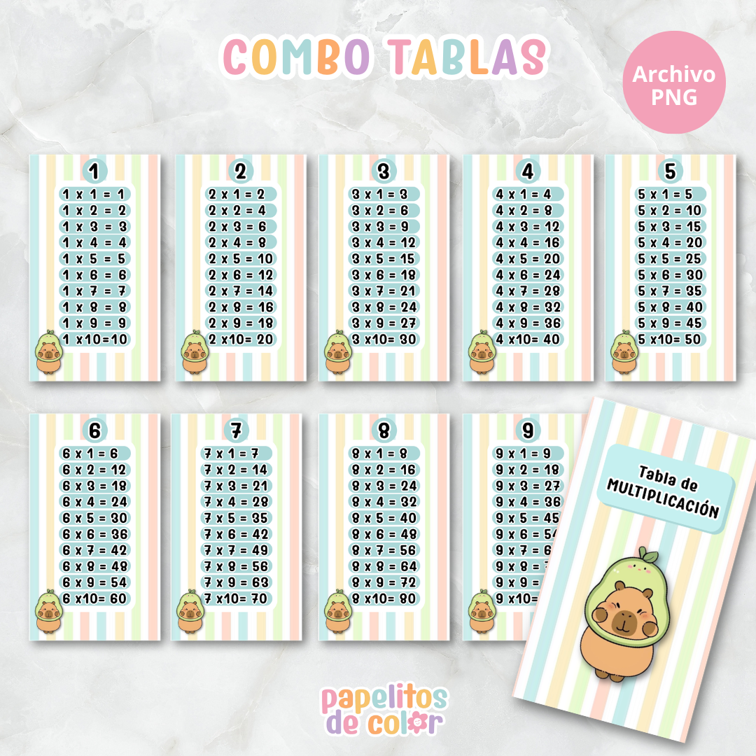 📚✨ Tablas para Multiplicar – Vol.3✨📚