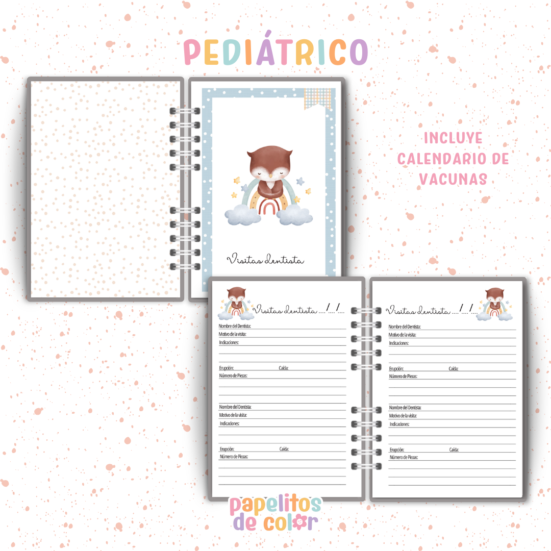 🦉 Cuaderno Pediátrico - Buhito 💙