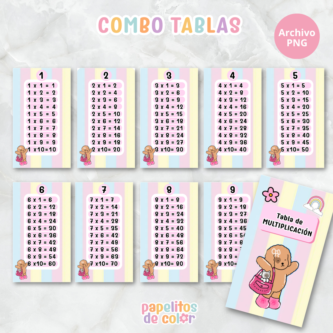 📚✨ Tablas para Multiplicar – Vol.2 ✨📚