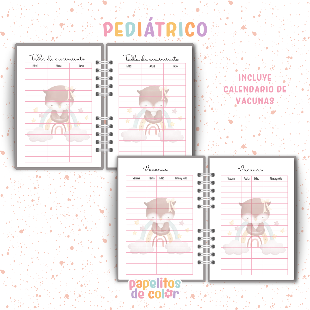 🦉 Cuaderno Pediátrico - Buhita 💕
