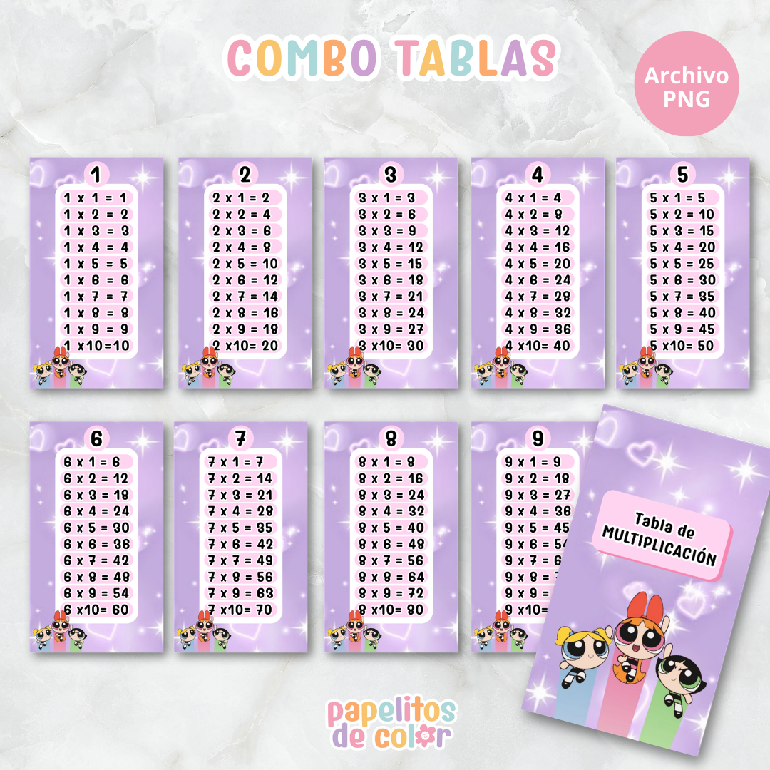 📚✨ Tablas para Multiplicar – Vol. 5 ✨📚