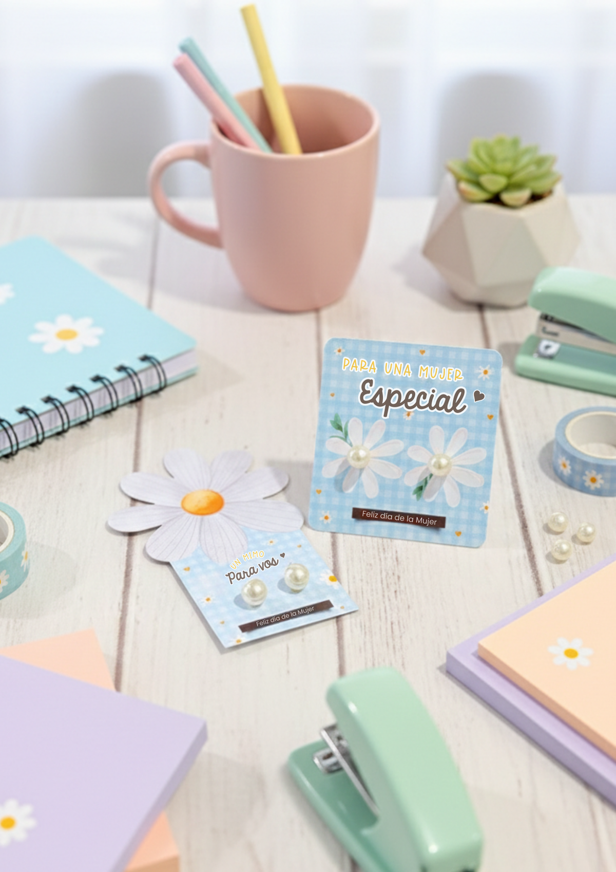 🌸 Porta Aros Día de la Mujer – Kit Flower 🌸