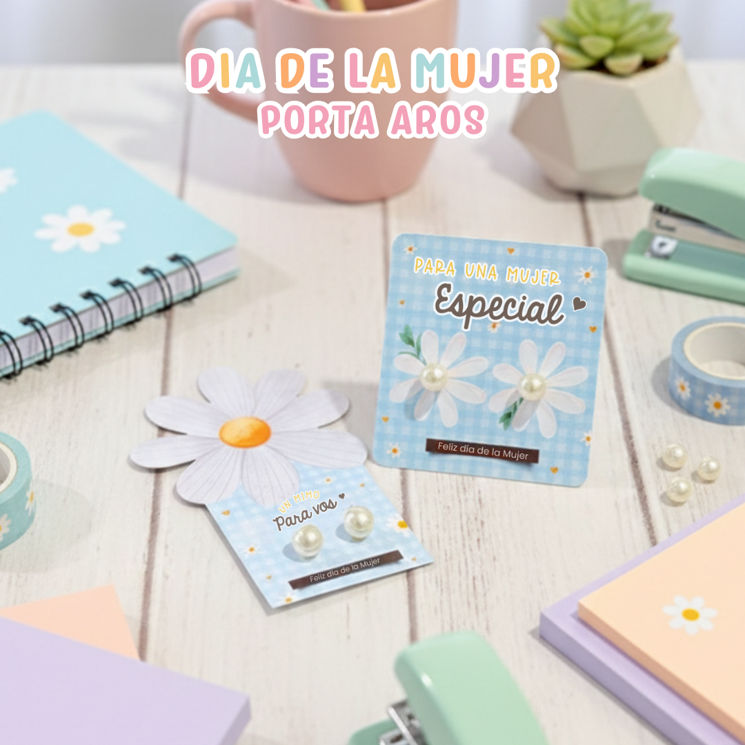 🌸 Porta Aros Día de la Mujer – Kit Flower 🌸