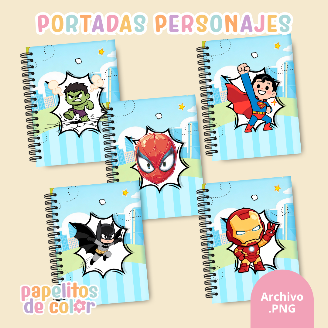 📚✨ Combo Portadas Personajes – Vol. 9 🚀🎨
