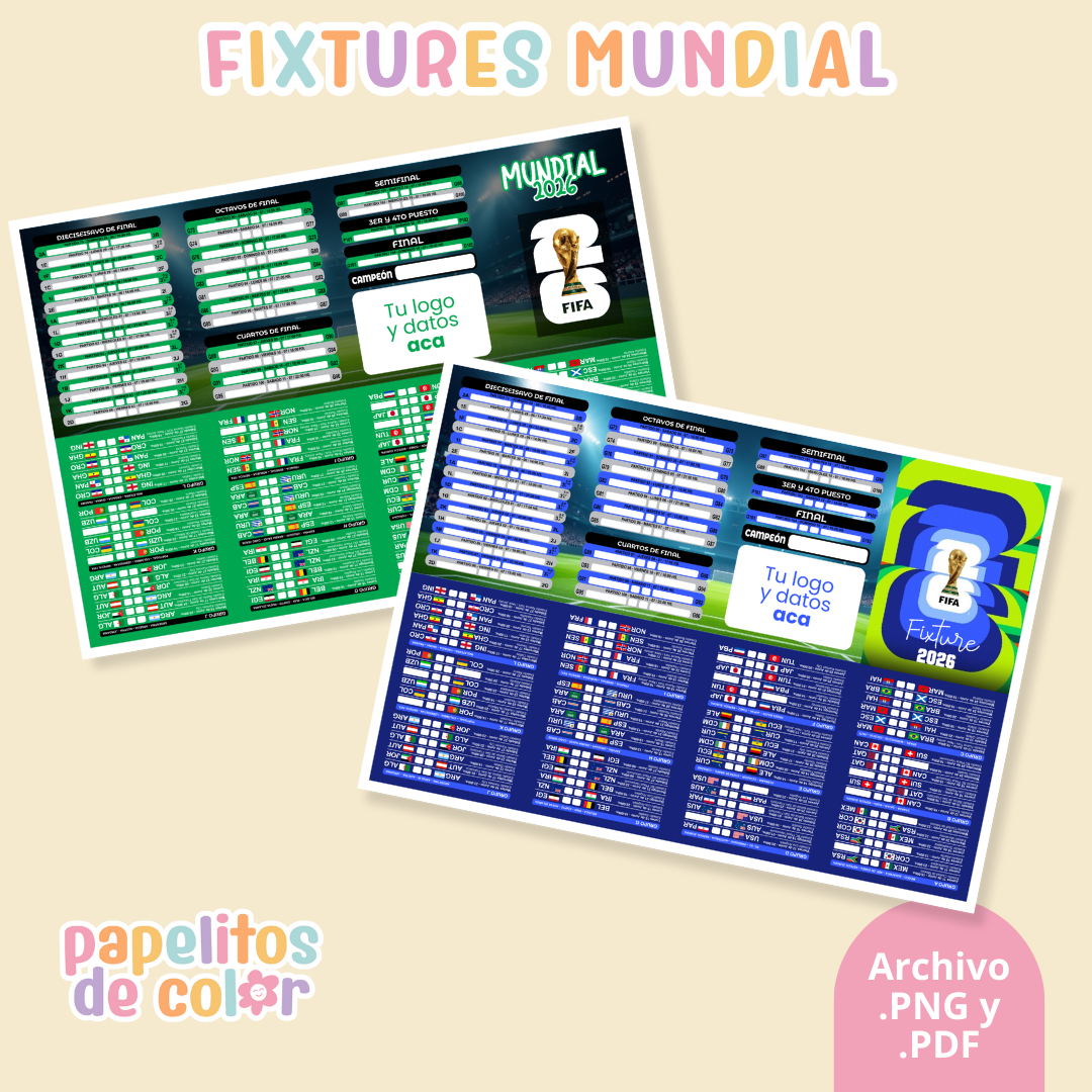 ⚽🏆 Fixtures Mundial 2026 COMPLETO 🇦🇷✨
