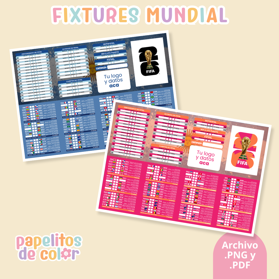 ⚽🏆 Fixtures Mundial 2026 COMPLETO 🇦🇷✨