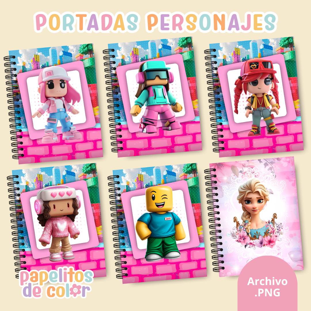 📚✨ Combo Portadas Personajes – Vol. 15 👑🎨