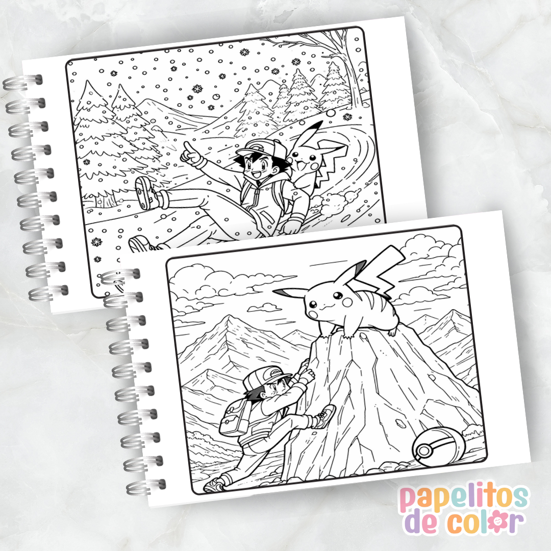 ⚡🎨 Libro para Pintar de Pikachu 🖍️✨