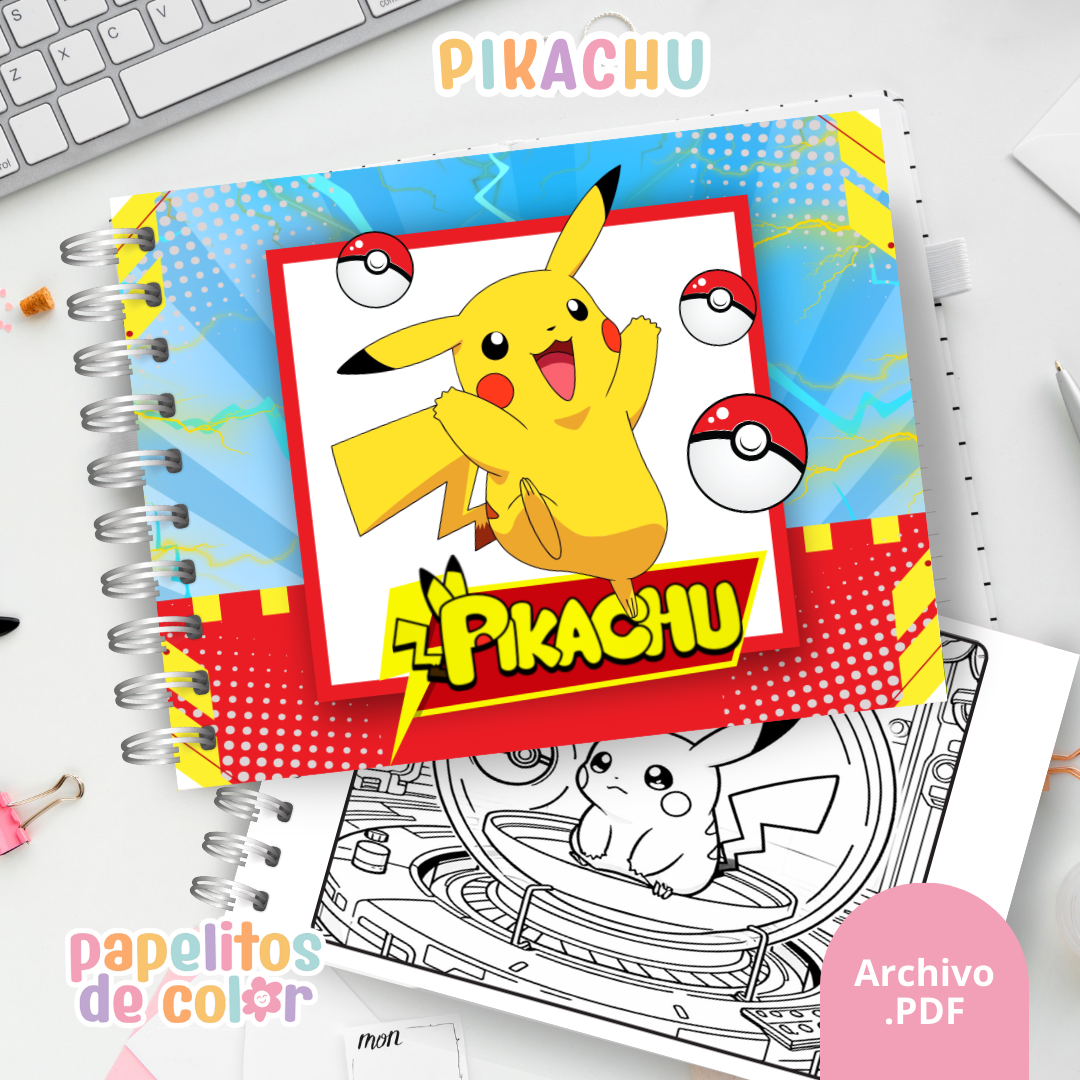 ⚡🎨 Libro para Pintar de Pikachu 🖍️✨