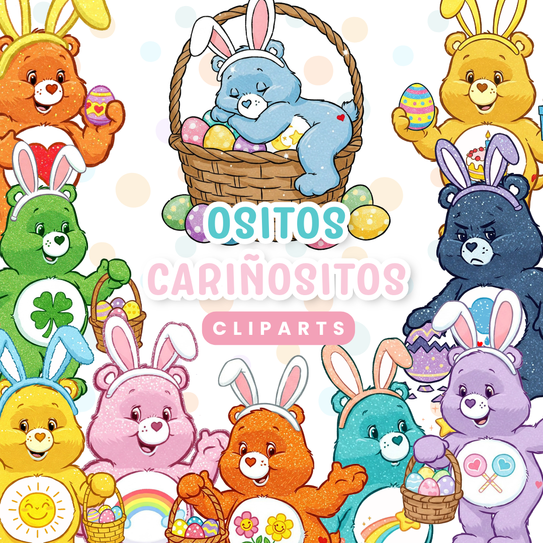 🐰✨ Cliparts Ositos Cariñositos - Pascuas🐰