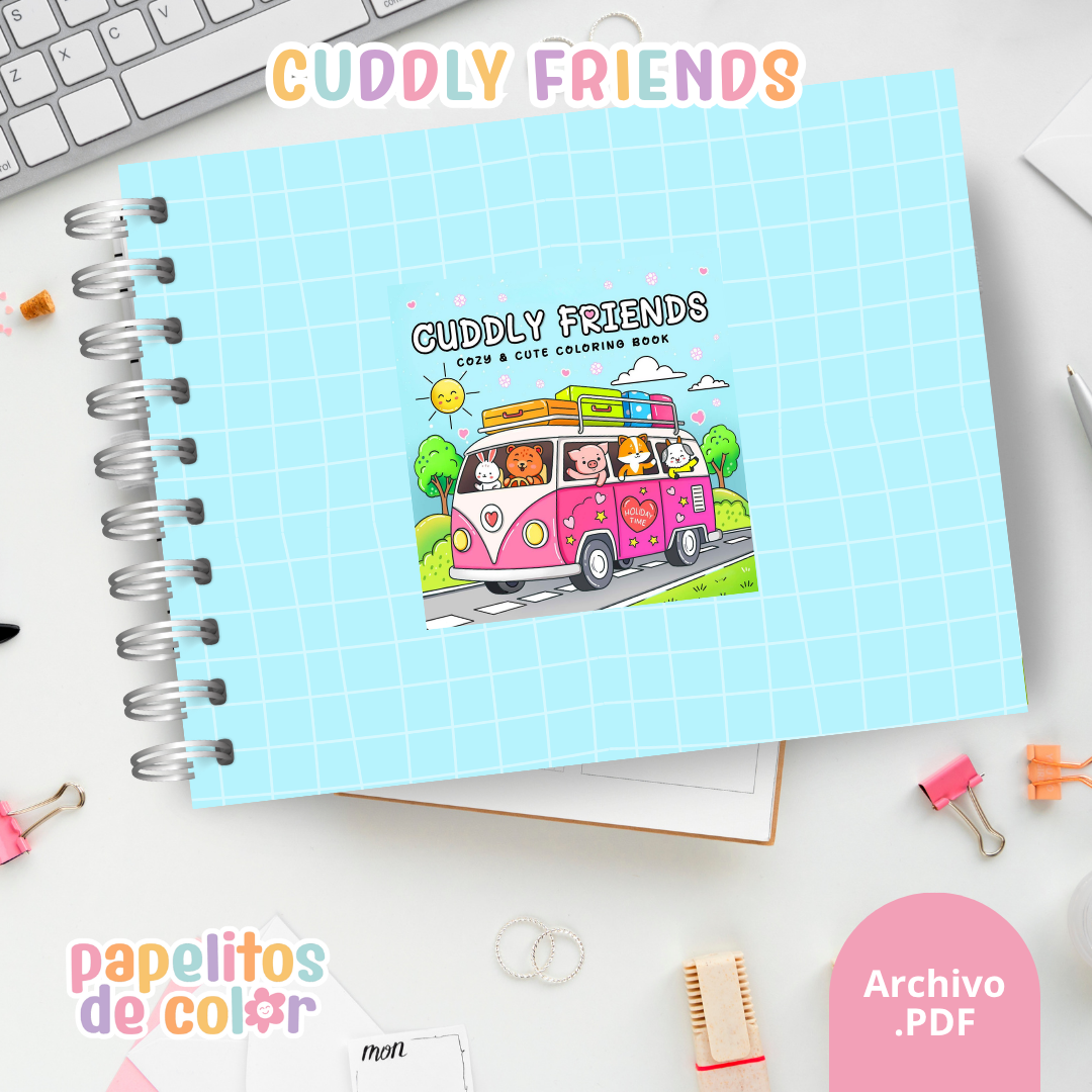 🧸✨ Libro para Pintar Cuddly Friends 🎨💖