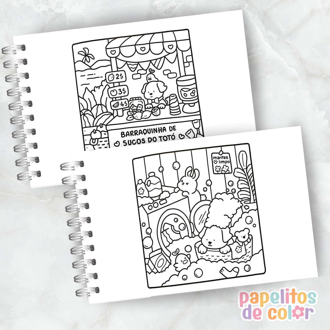 🧸✨ Libro para Pintar Criaturas Fofinhas 🎨💖