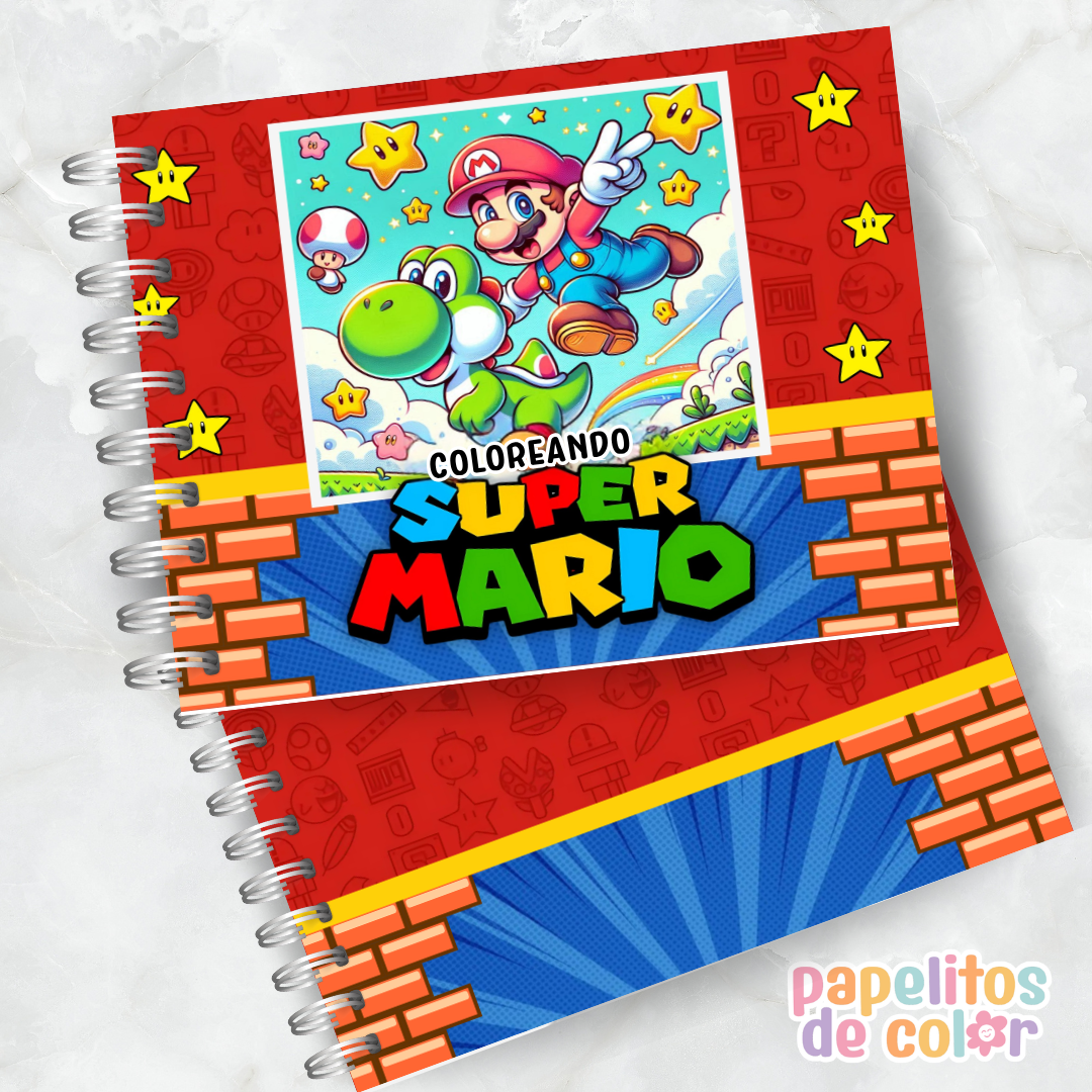 🍄 Libro para Pintar Mario Bros  🎮✨