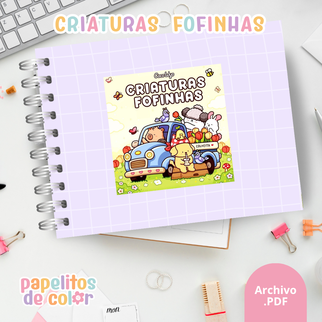🧸✨ Libro para Pintar Criaturas Fofinhas 🎨💖
