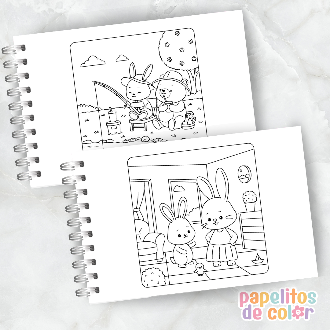 🧸✨ Libro para Pintar Cuddly Friends 🎨💖