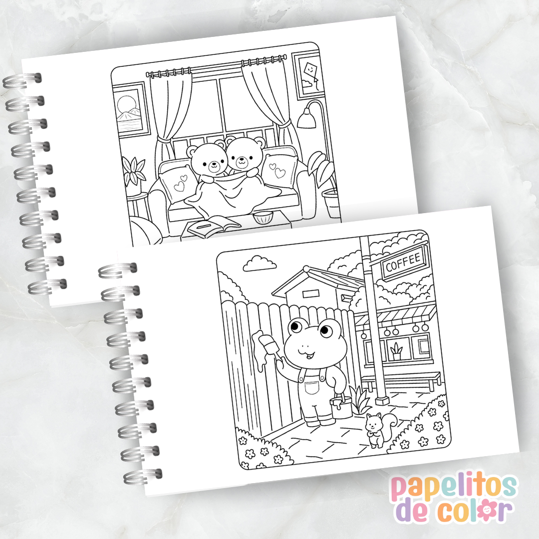 🧸✨ Libro para Pintar Cuddly Friends 🎨💖