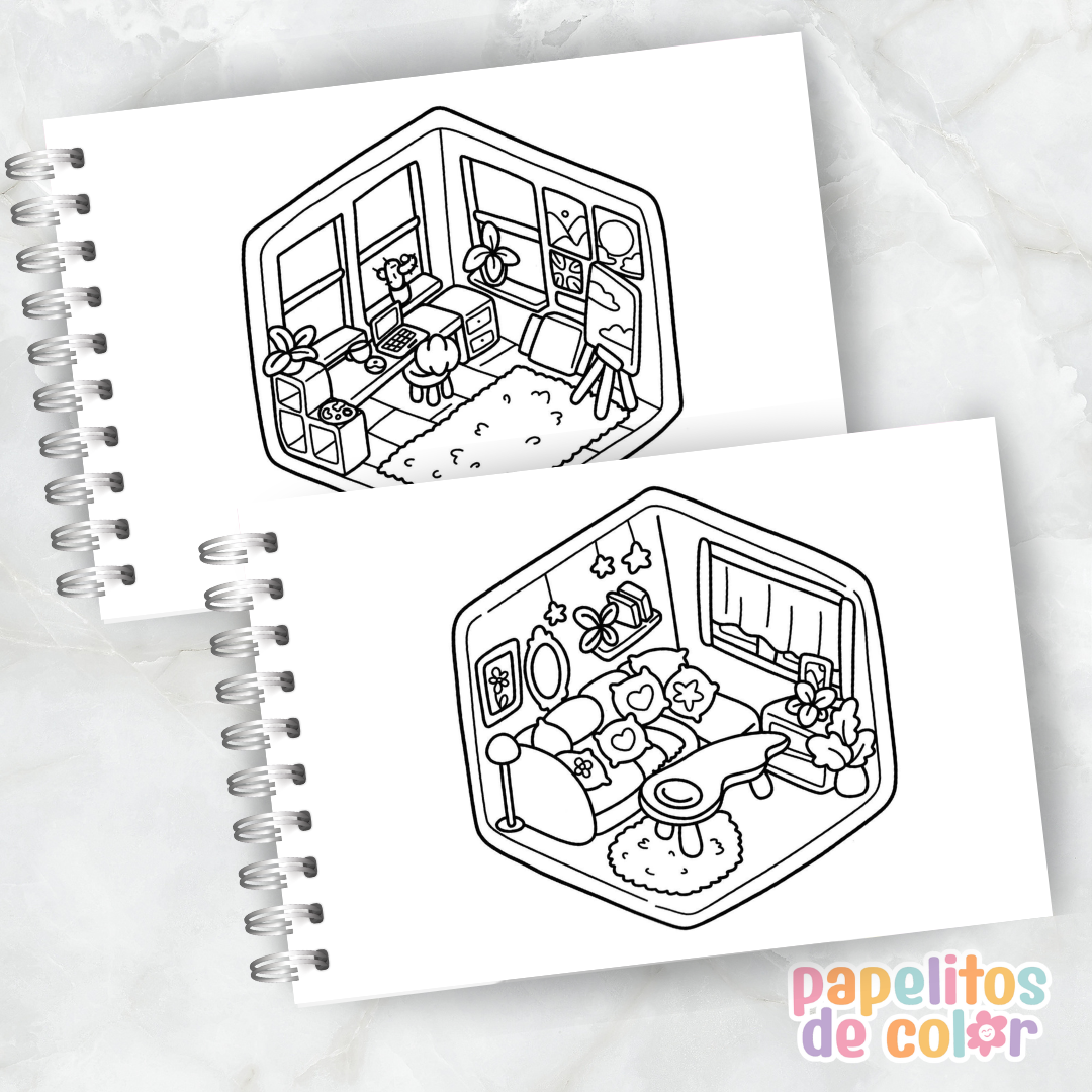 🏡 Libro para Pintar Cozy Corners 2✨