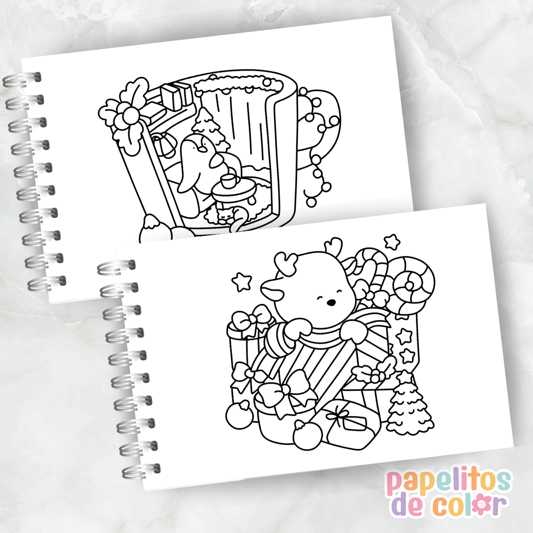 🎄 Libro para Pintar Xmas Corner✨
