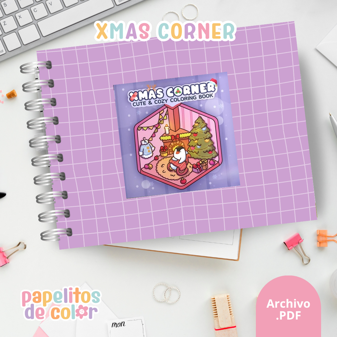 🎄 Libro para Pintar Xmas Corner✨