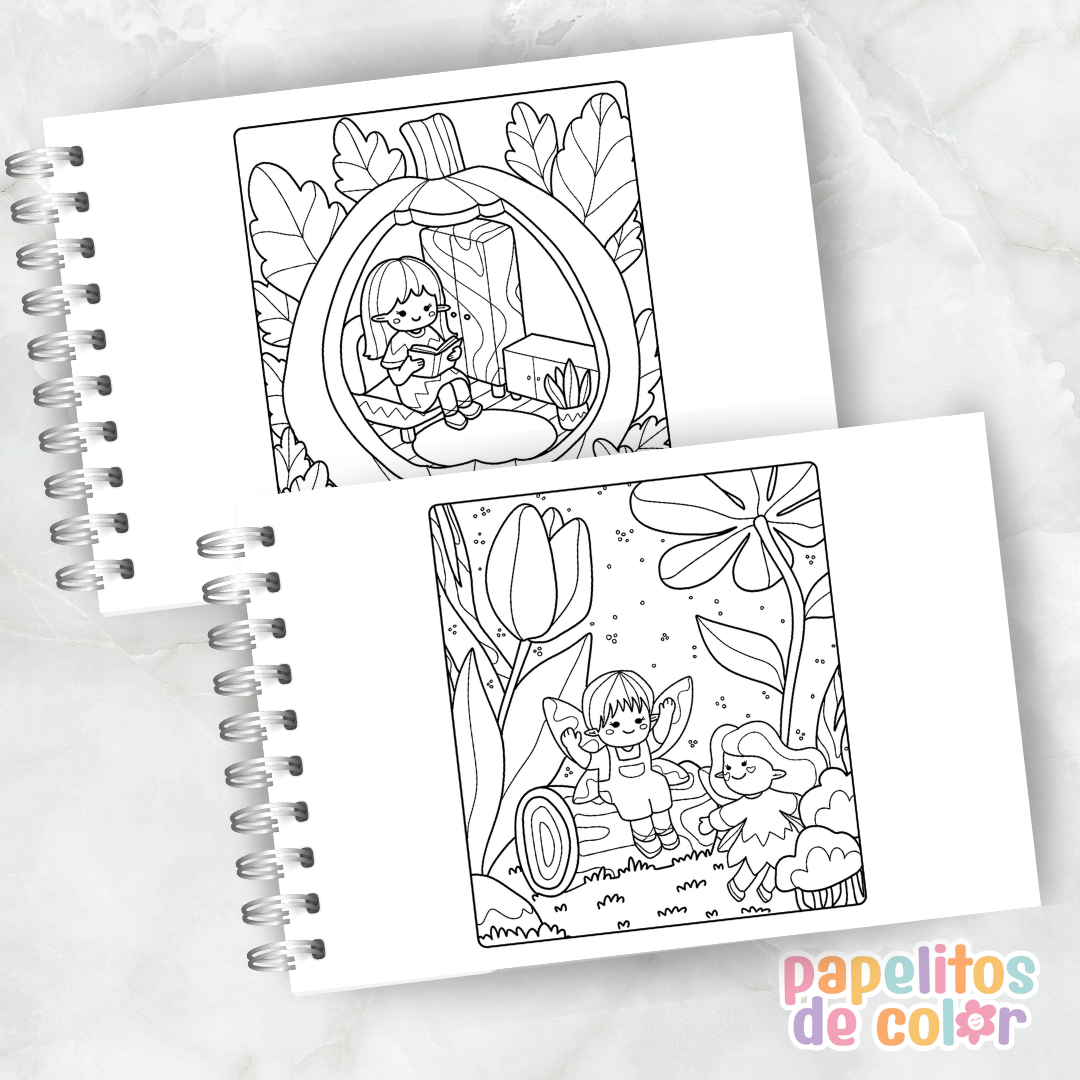 🧚‍♀️ Libro para Pintar Cozy Fairy✨